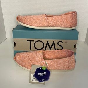Toms Apricot Pink Repreve Alpargata Slip on Flat Shoes Mismatch Sizes